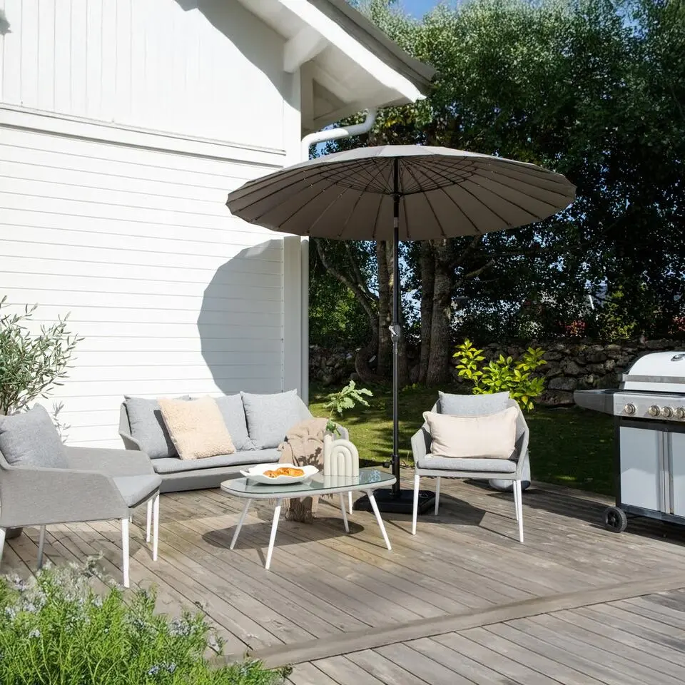 Parasol Grijs Stof - 270x270x249cm - Palmetto