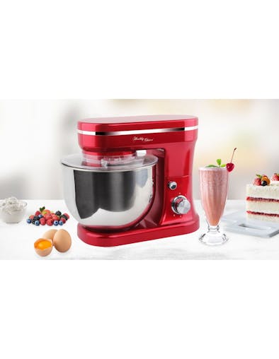 400W Mix Master 5L Kitchen Stand (Red) w/ Bowl/ Whisk/ Beater