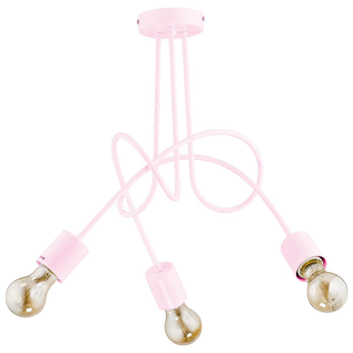 Lampa wisząca TANGO splątane ramiona fioletowo-różowa 3xE27x15W IP20 Alfa