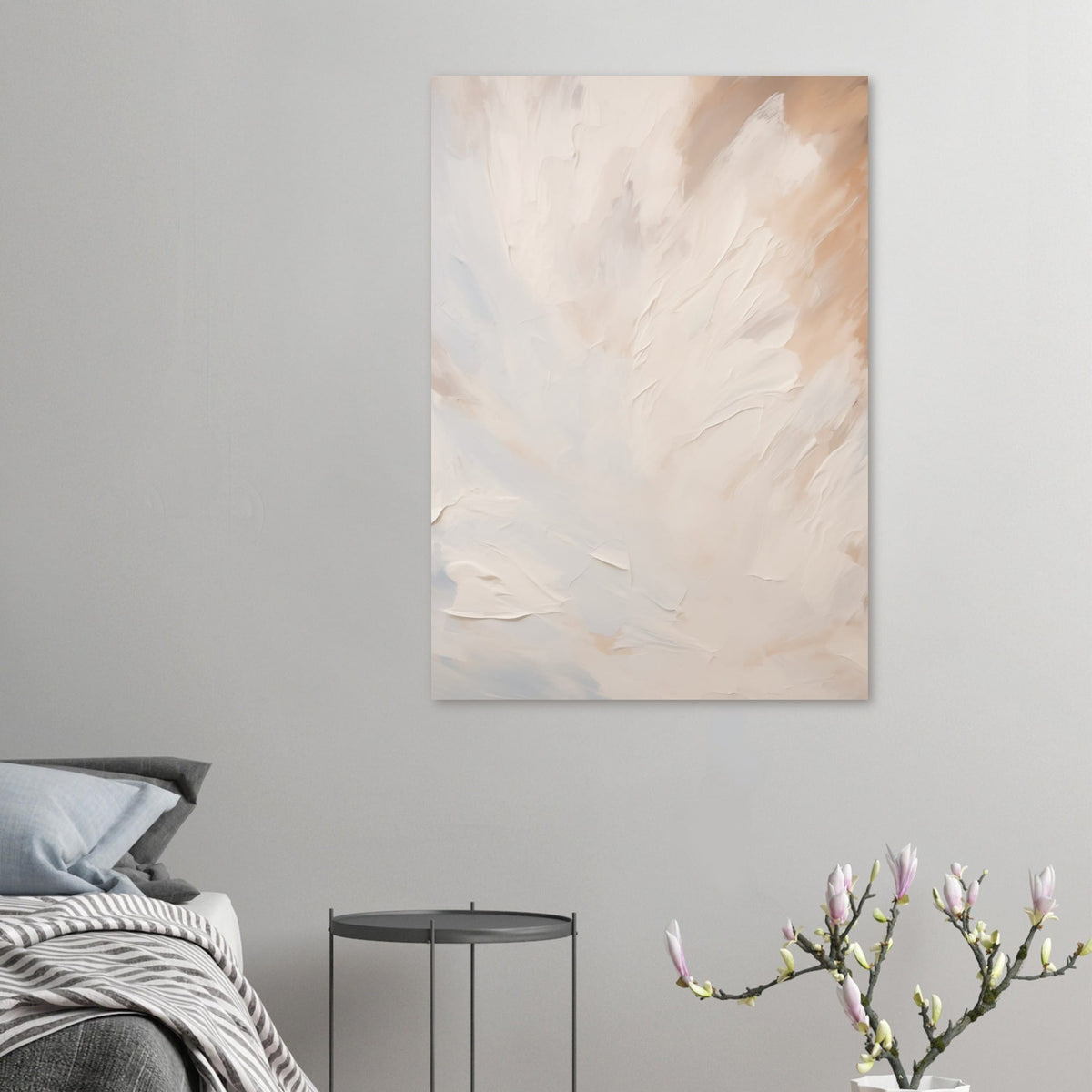 Artfulprints Poster Abstract - Skyfall 2  - 70x100 cm - Taupe