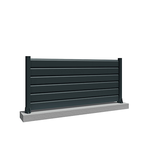 Clôture brise-vue 6 lames L 1911 x H 886 mm (Gris anthracite RAL7016)