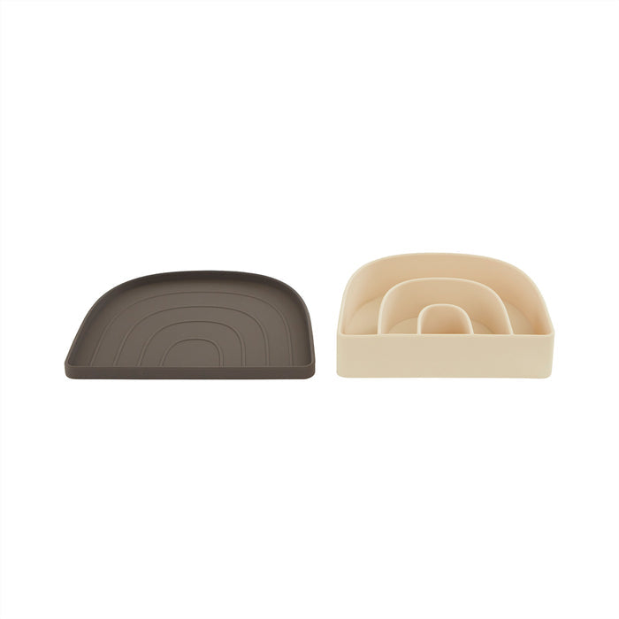 OYOY Bord en schaal Rainbow - silicone