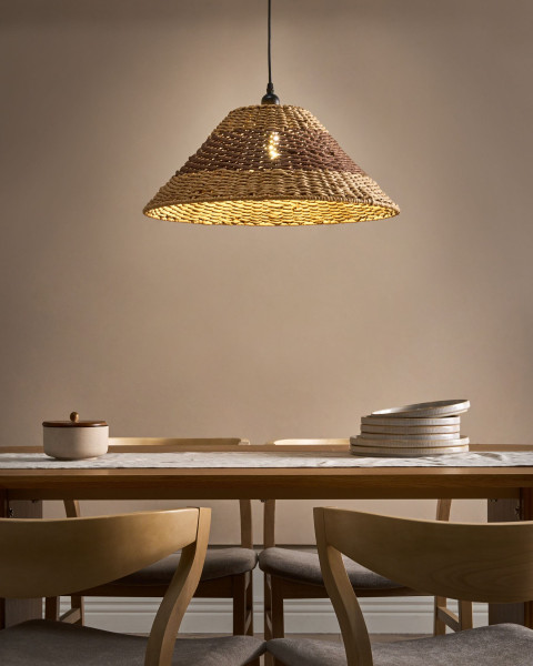 Lampa wisząca pleciona naturalna