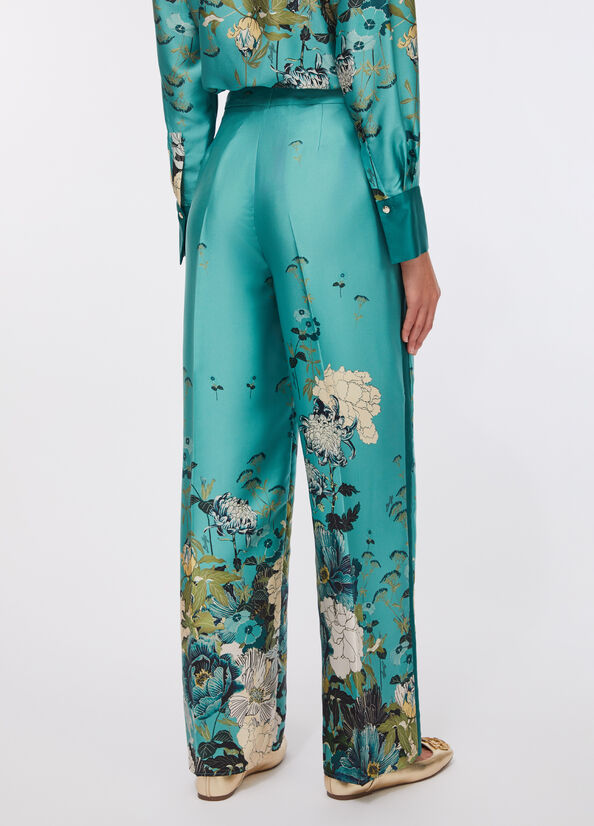Pantaloni in twill stampato