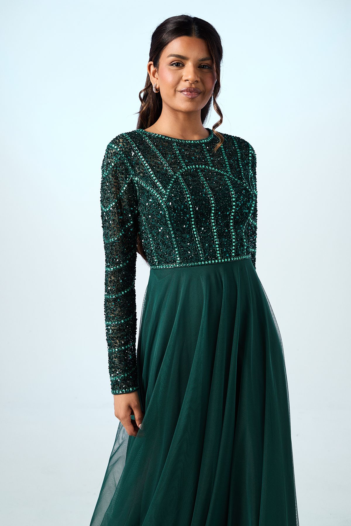 Coast Petite Mixed Gem Tulle Skirt Bridesmaid Dress