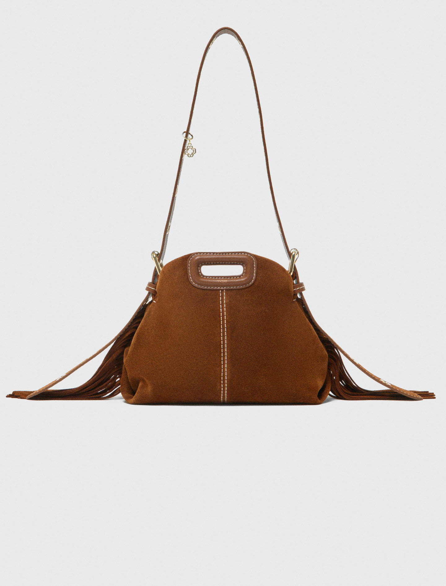 Sac Miss M mini en suède surpiqué