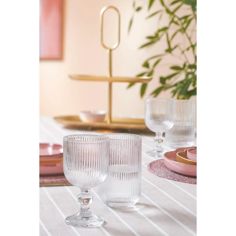 Mica Decorations Alivo Tafelkleed - L250 x B140 cm - Beige, Wit