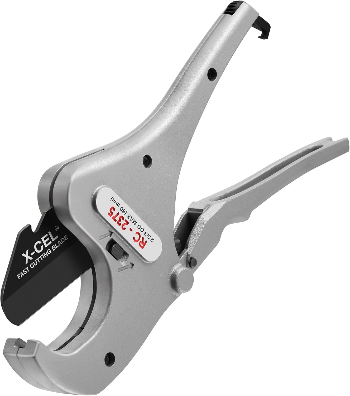 RIDGID 30088 RC-2375 Aluminum 2 Ratchet Action Pipe and Tubing Cutter for Plastic and Multilayer Tubing, 1/8 to 2-3/8 O.D. Capacity, Small