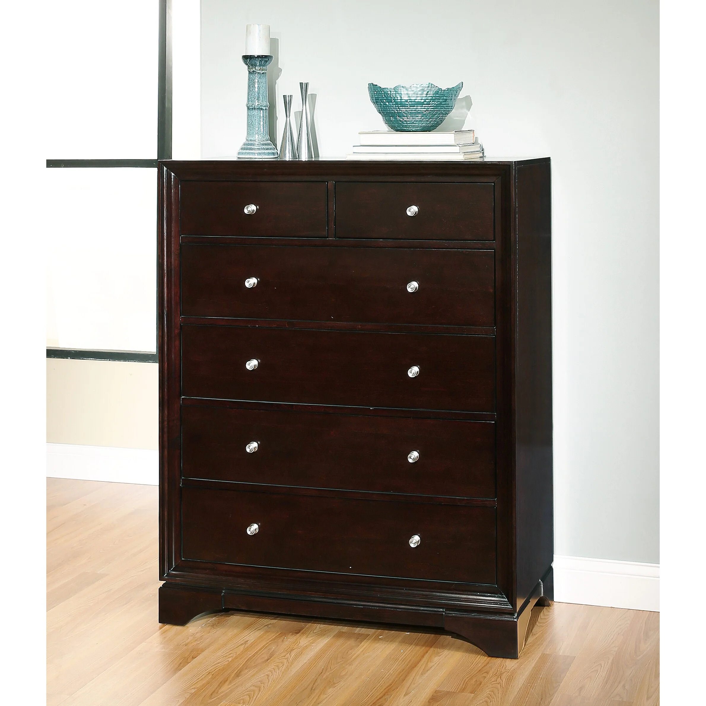 Abbyson Sydney 6-piece Espresso Wood Bedroom Set