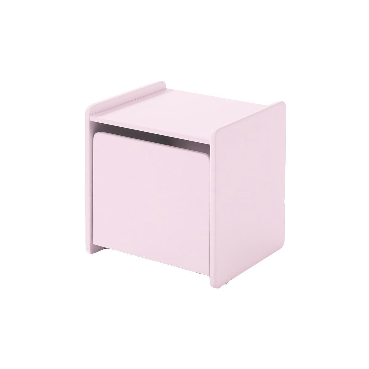 KIDDY - Table de chevet 1 porte vieux rose