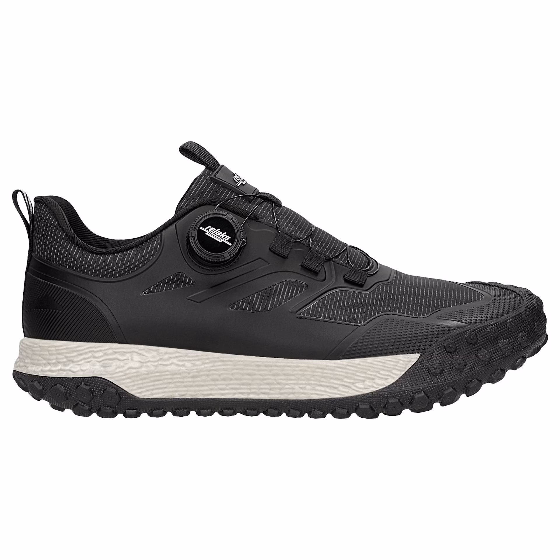 Czarne sneakersy RELAKS ze sznurowaniem na pokrętło