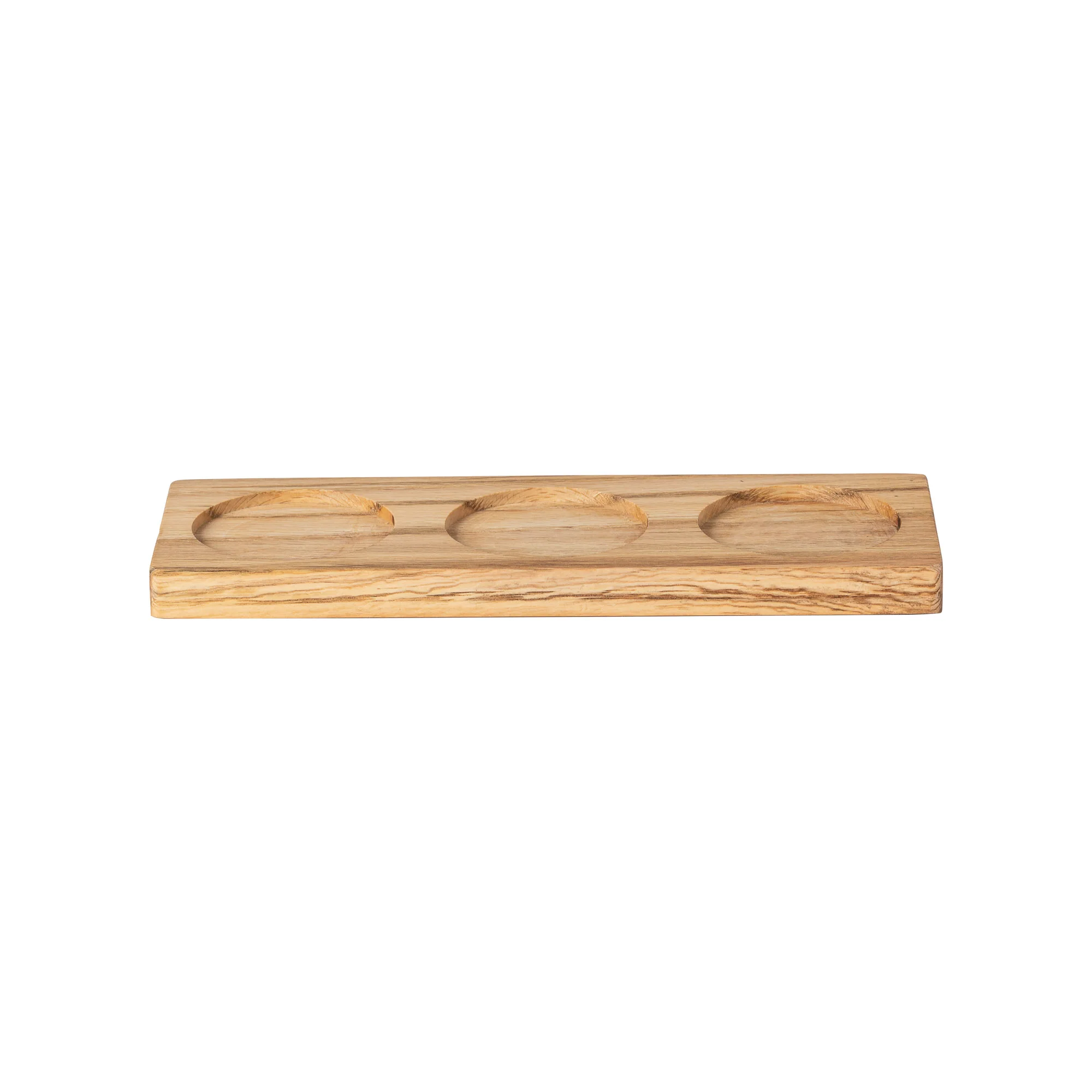 3-Section Rectangular Wood Tray Aparte