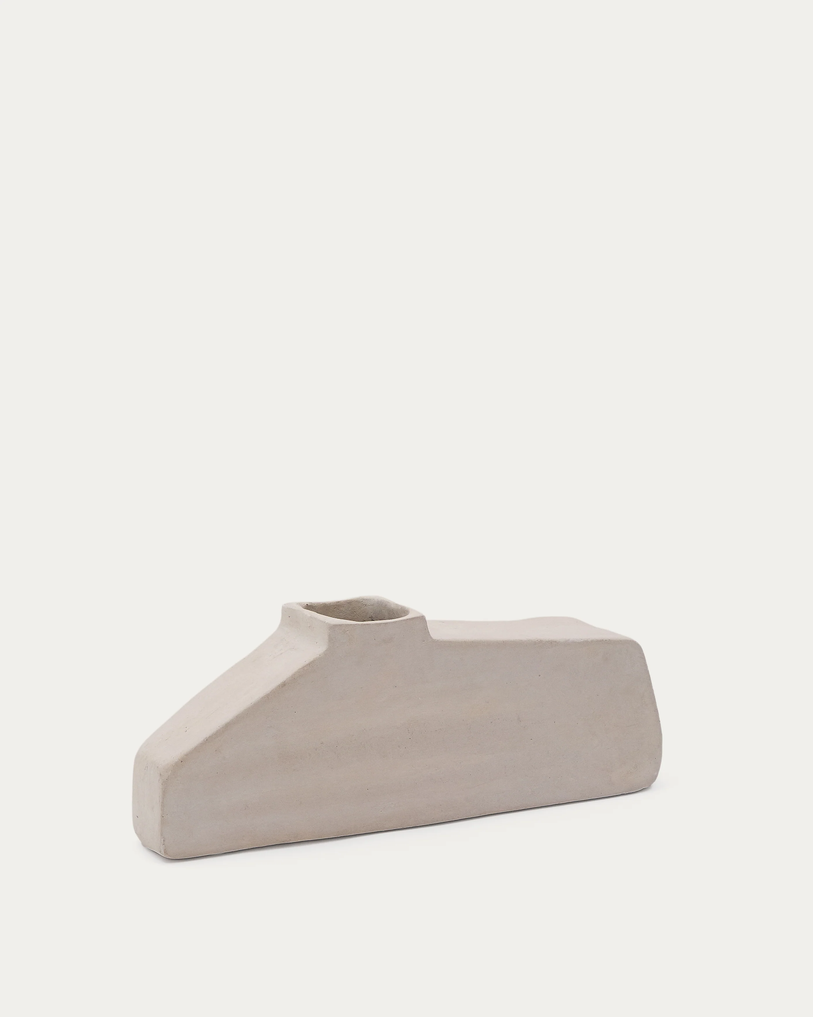 Lahara grey papier-mâché vase 16cm