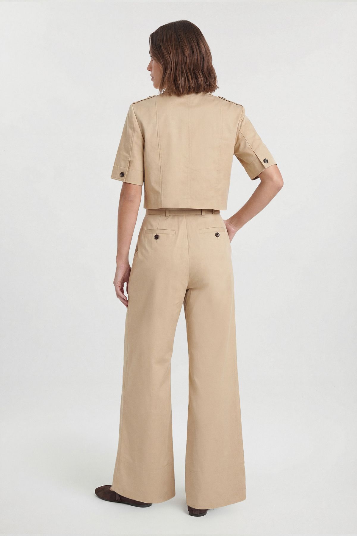 KarenMillen Tailored Cotton Trench Jacket