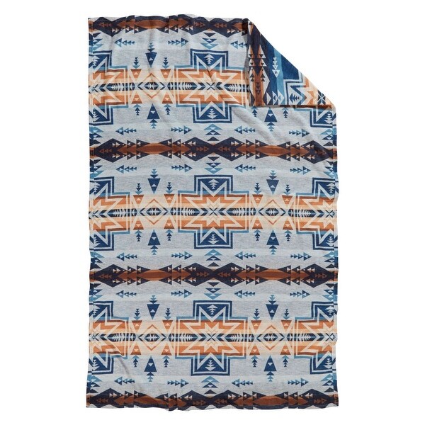 Pendleton Silver City Denim Machine Washable Cotton Queen Blanket