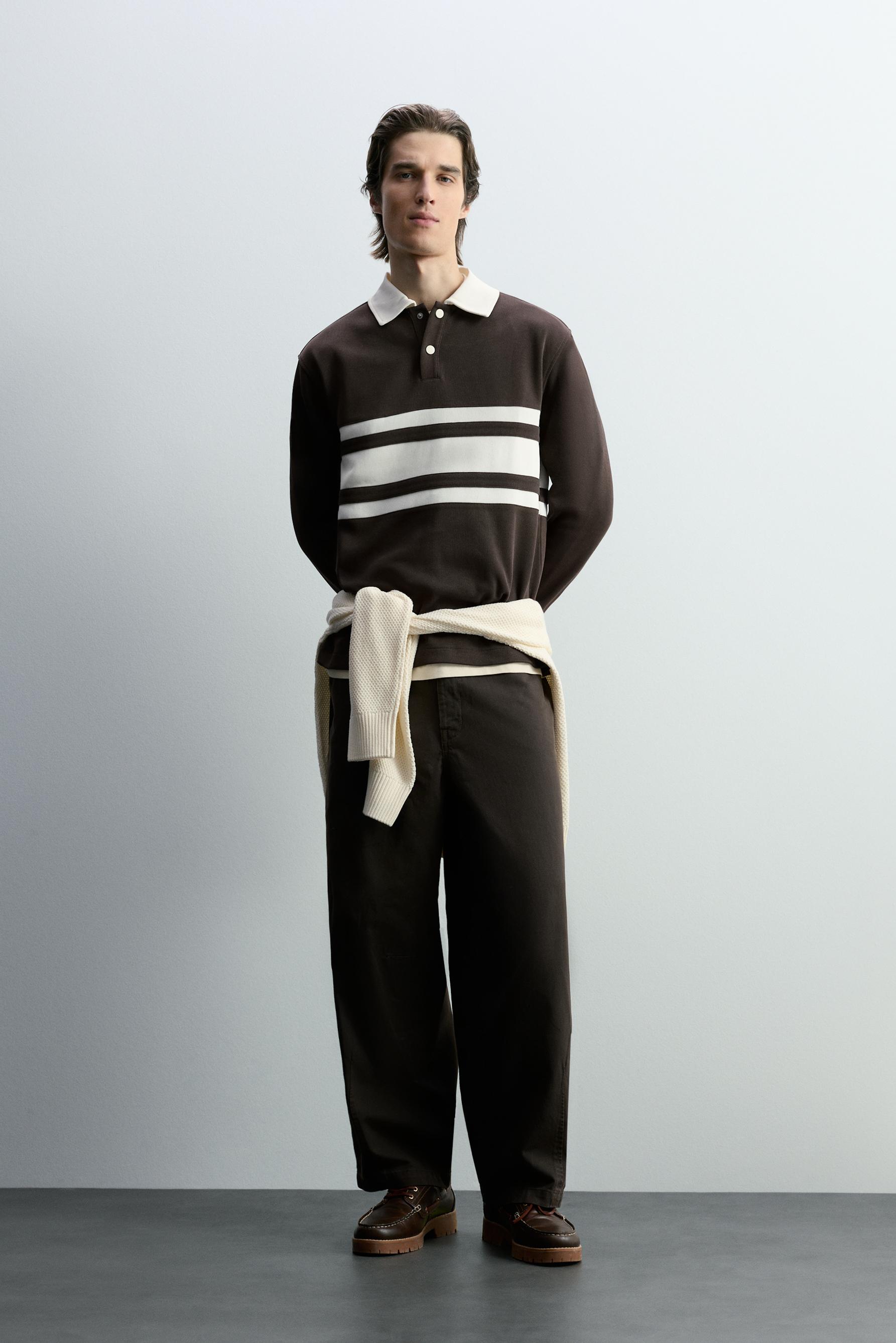 Sudadera polo franjas