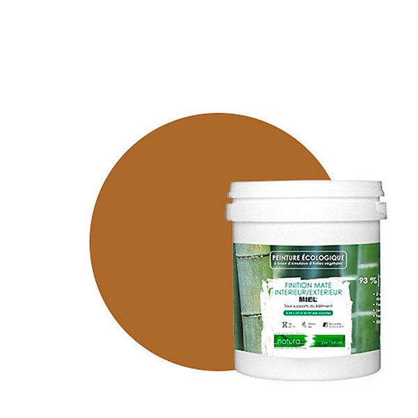 Miel Peinture interieur exterieur aspect mat Natura - Miel - 1L