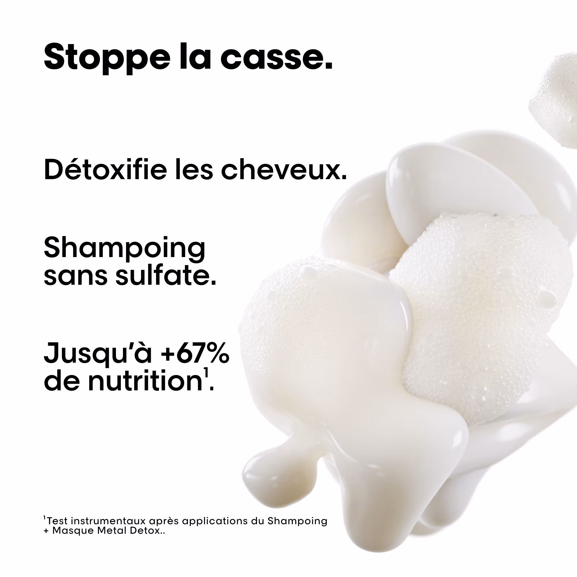 SERIE EXPERT METAL DETOXShampooing anti-métal pour cheveux sensiblisés et cassants.