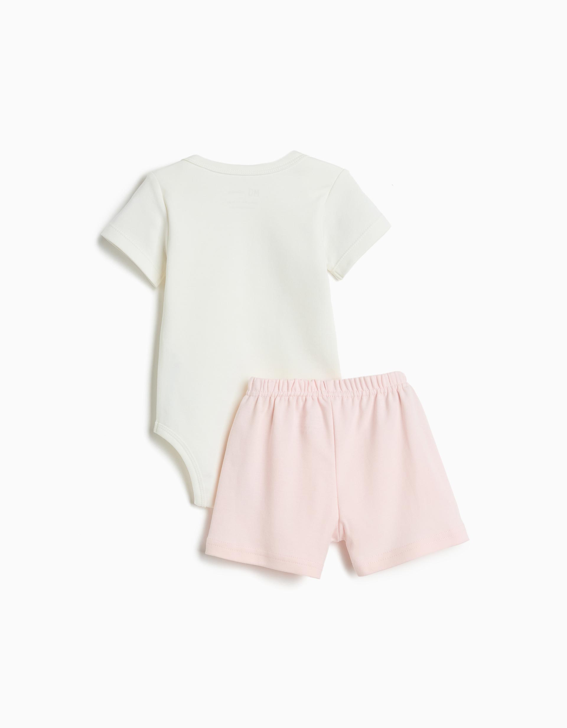 Conjunto de Body e Calções, Menina, Branco