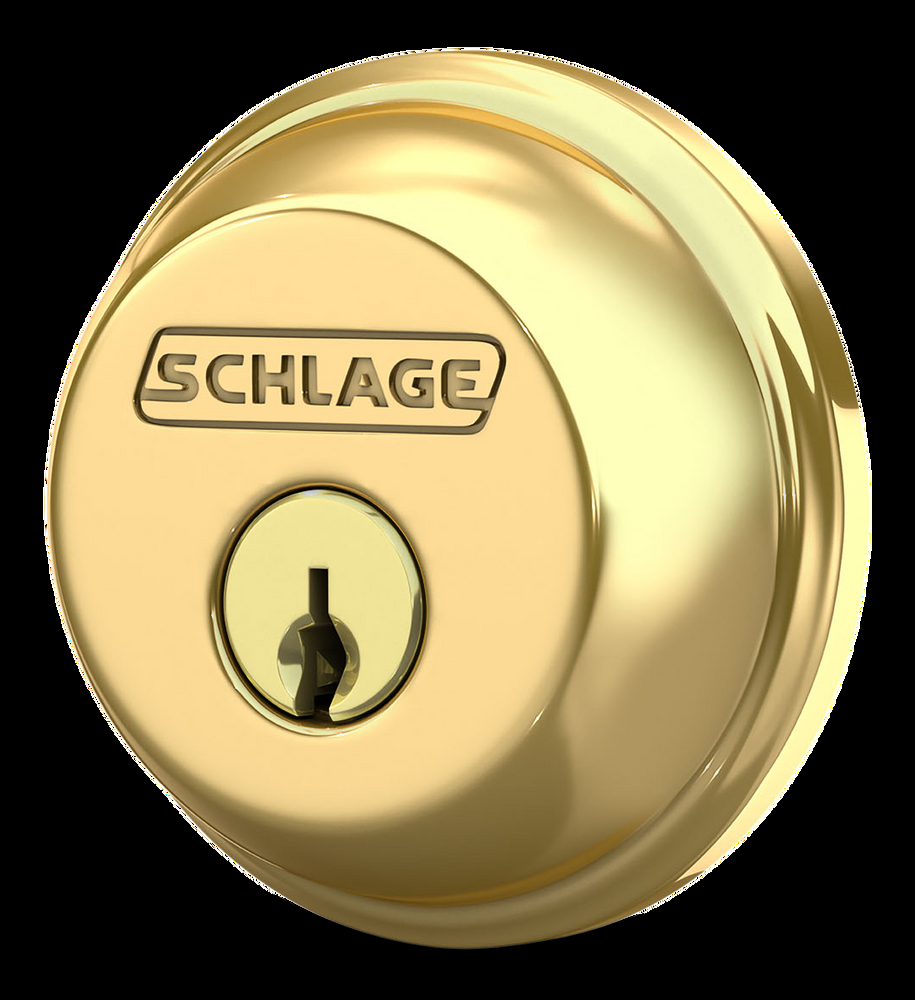 Schlage Single-Cylinder Round Deadbolt Door Lock, Assorted Finishes