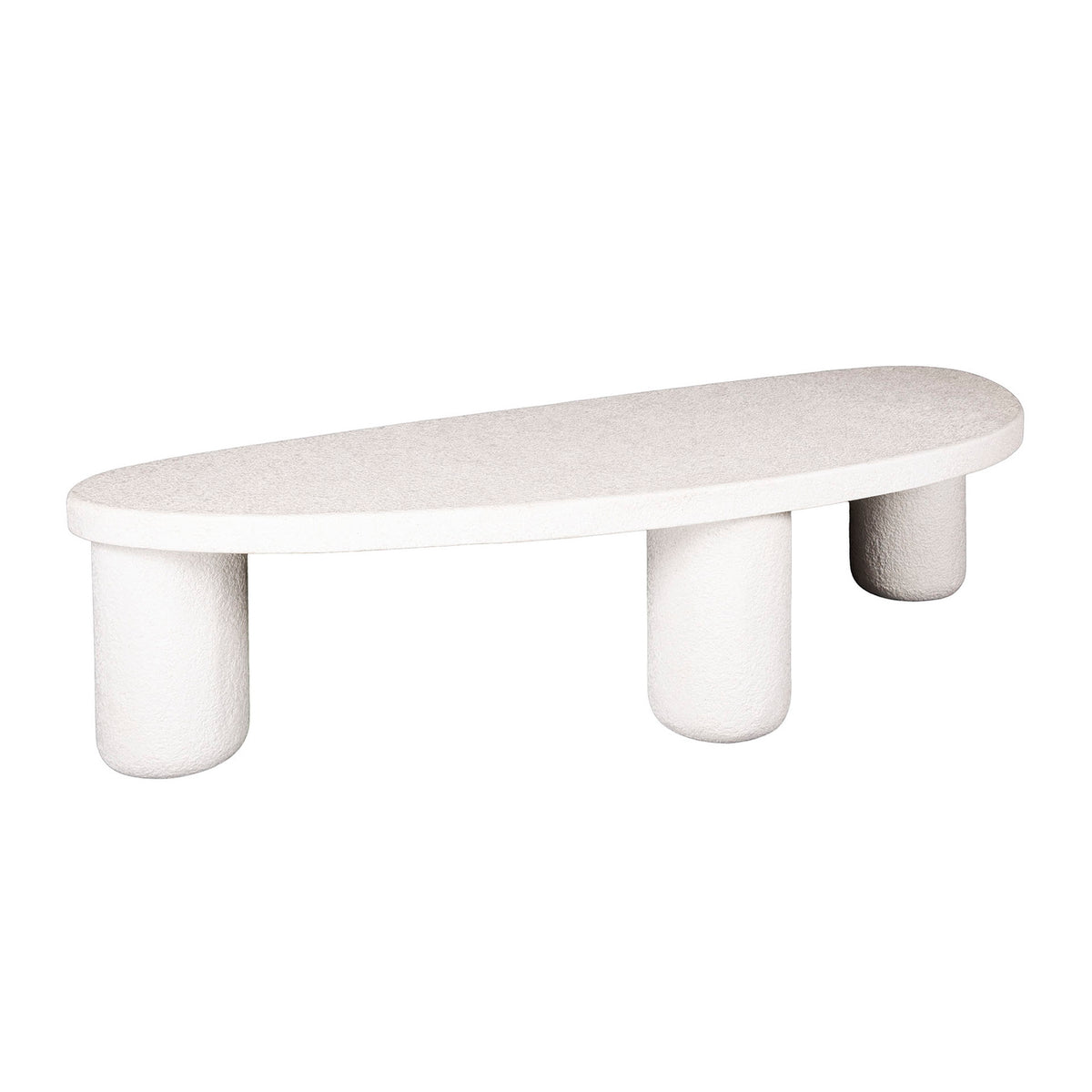Giga Meubel Salontafel Kiezel - Wit Marmer Composiet - 160x65x40cm