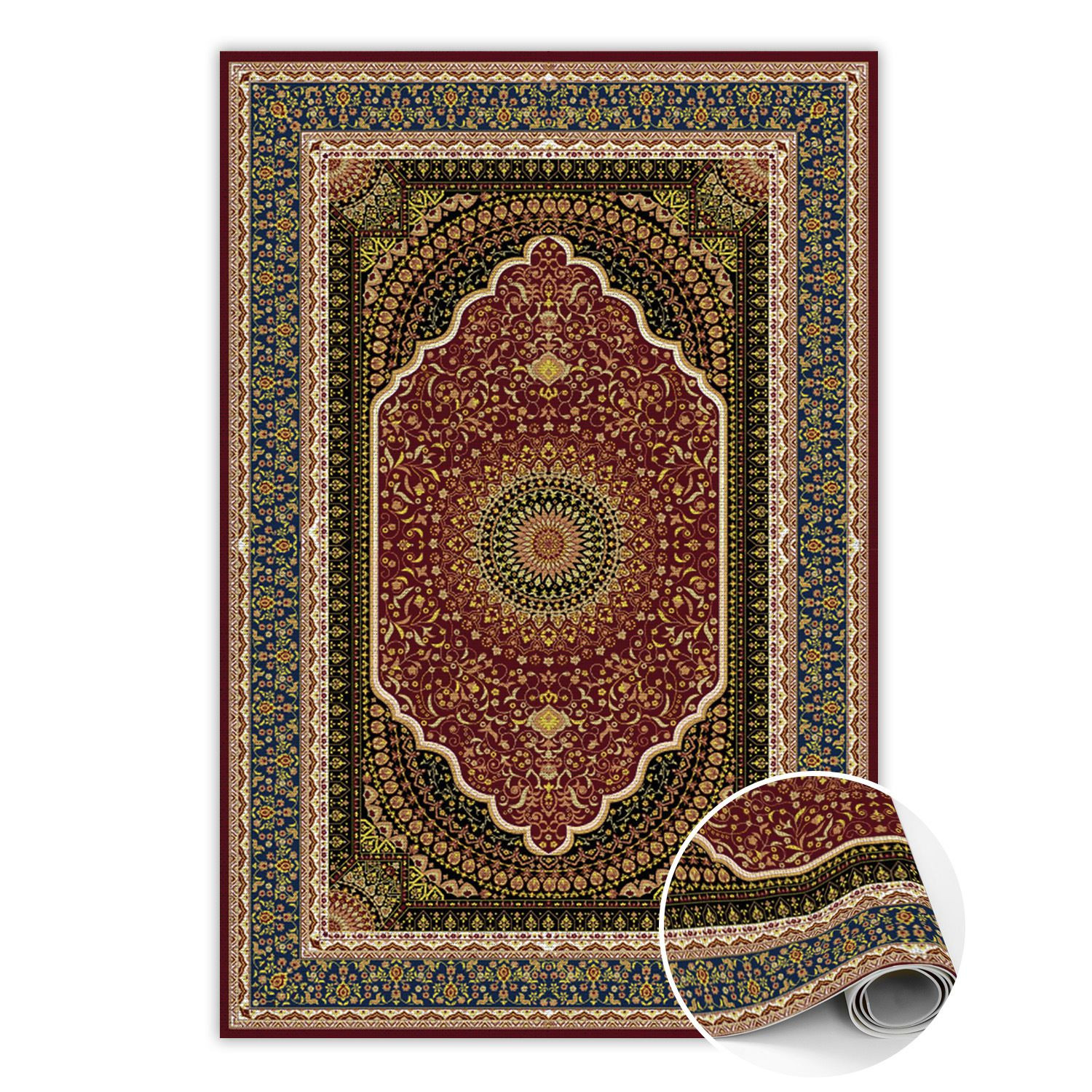 Modny dywan winylowy Paisley azjatycki styl 100 x 150 cm