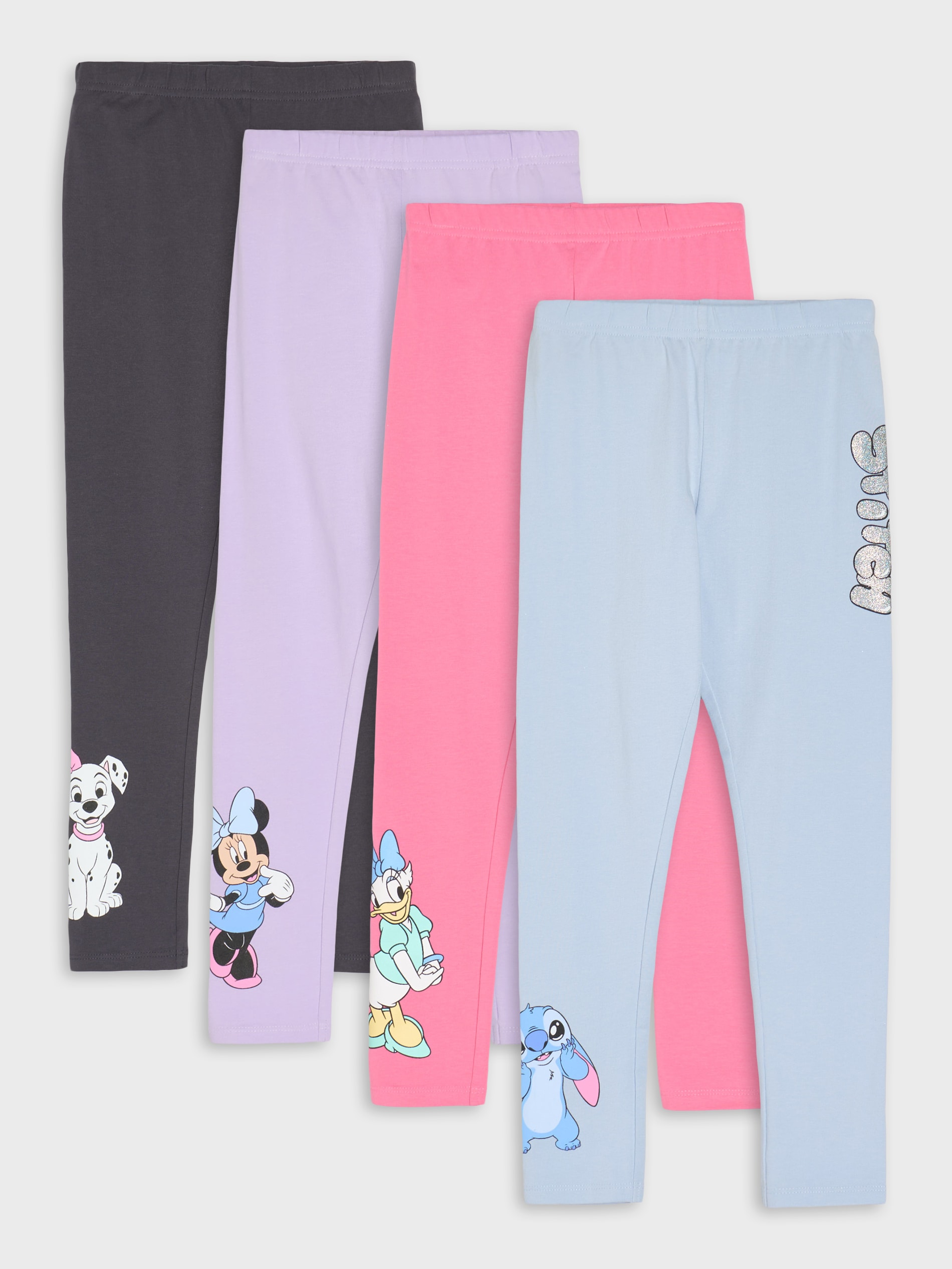 Bawełniane legginsy 4 pack Disney