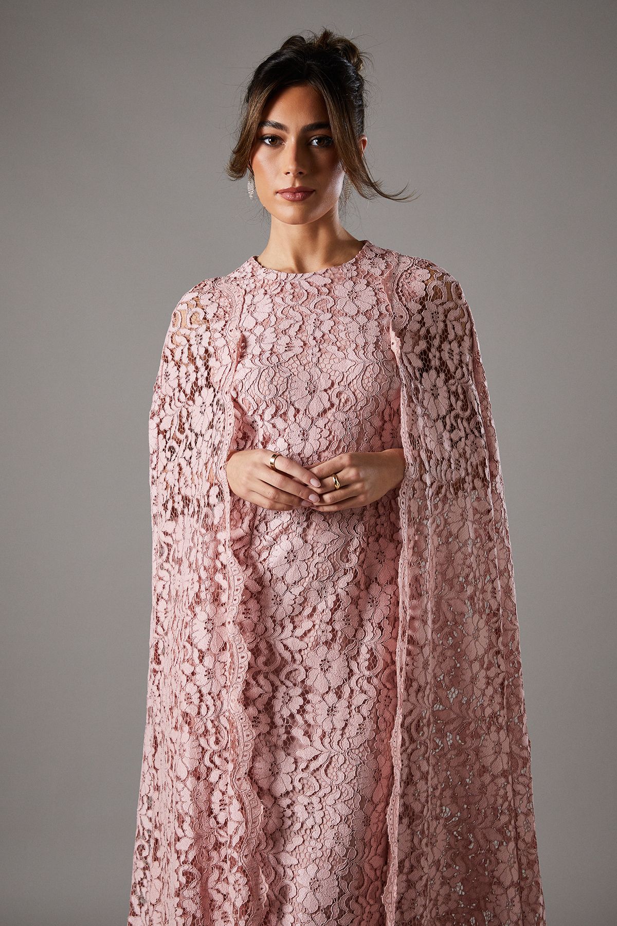 Coast Lace Cape Gown