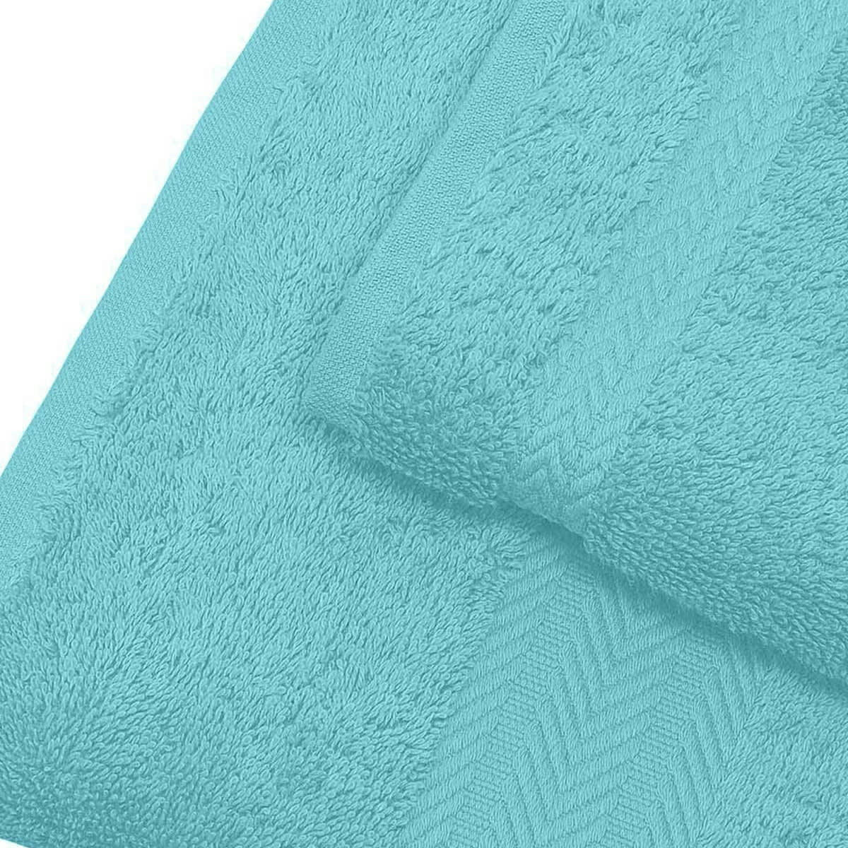 LUXURY - Serviette de toilette 550 gr/m²  bleu turquoise 50x100 cm
