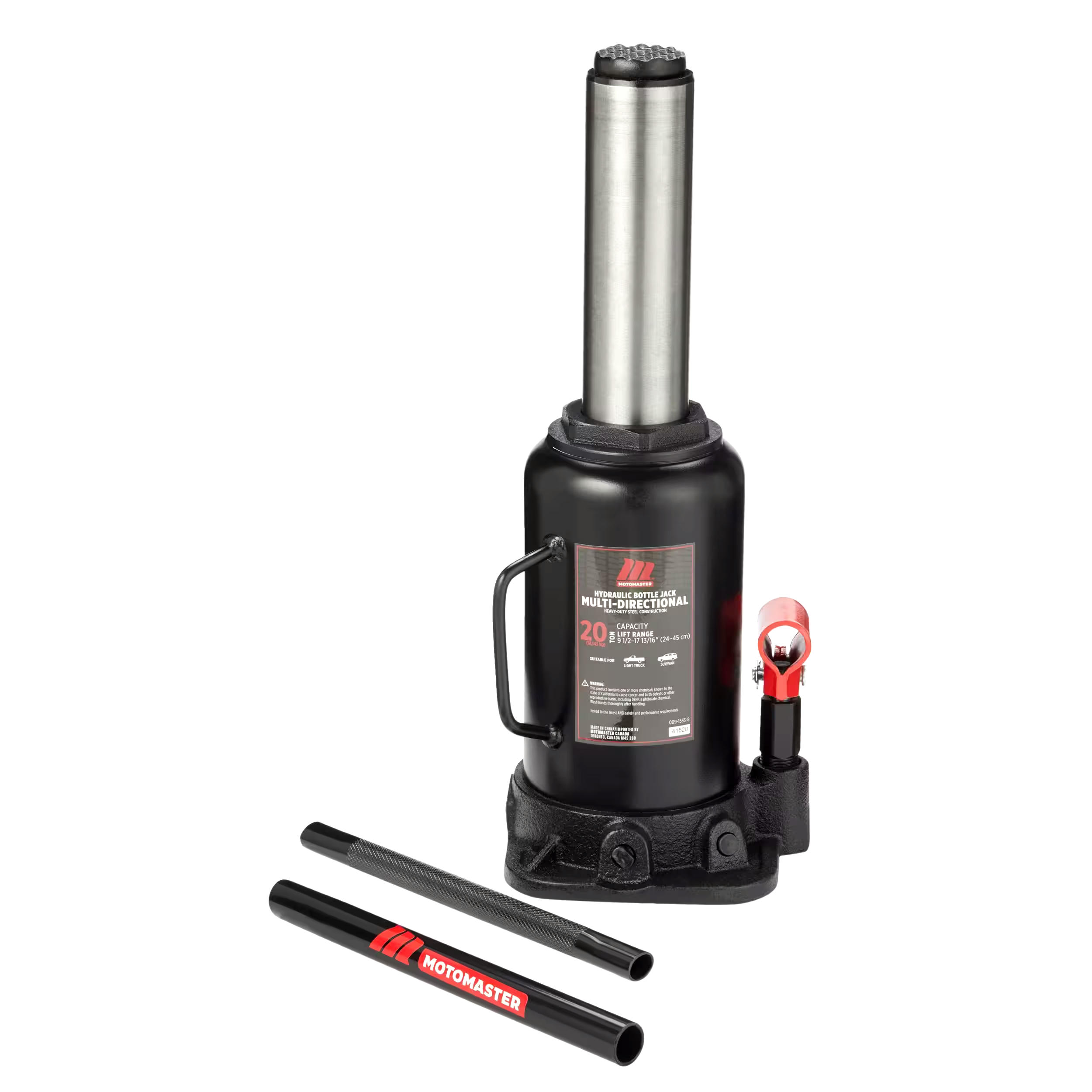 MotoMaster Multi-Directional Hydraulic Bottle Jack, 20-Ton