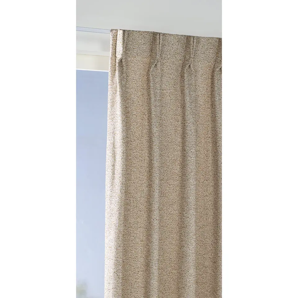 Gordijnstof Borneo lichtdoorlatend kamerhoog - warm zand