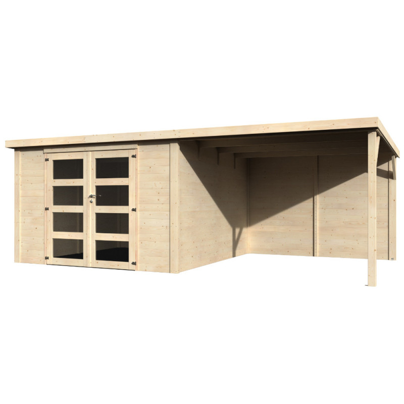 Abri de jardin en bois Délices 28 mm 5,93 x 3,33 m DÉCOR ET JARDIN