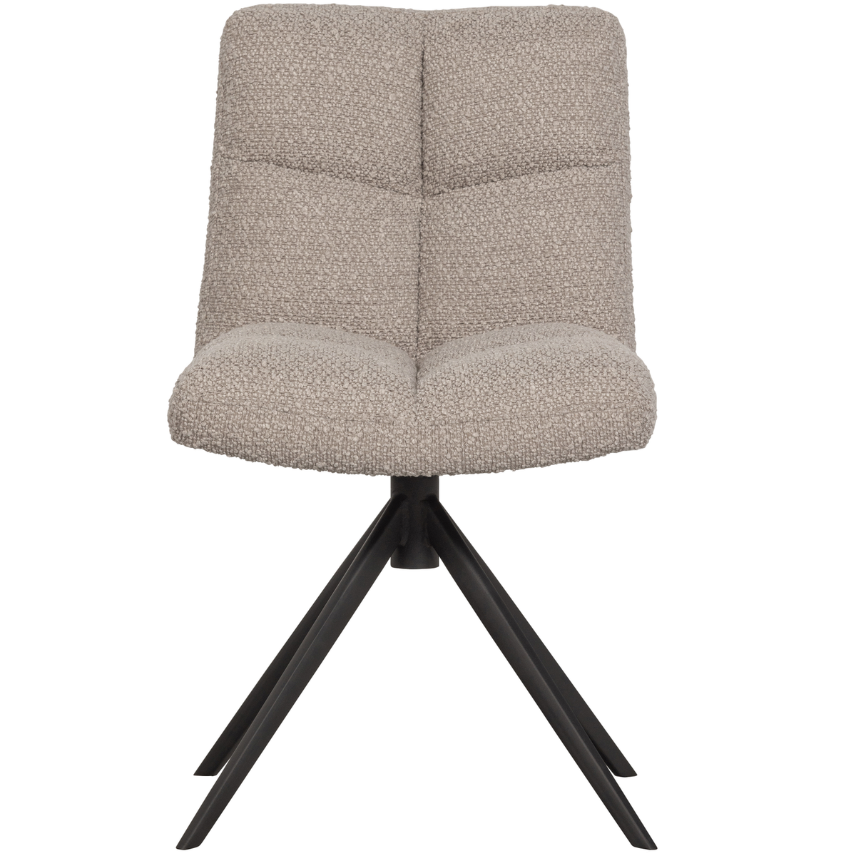 WOOOD draaibare eetkamerstoel Vinny - Bouclé - Zand - 80x48x45