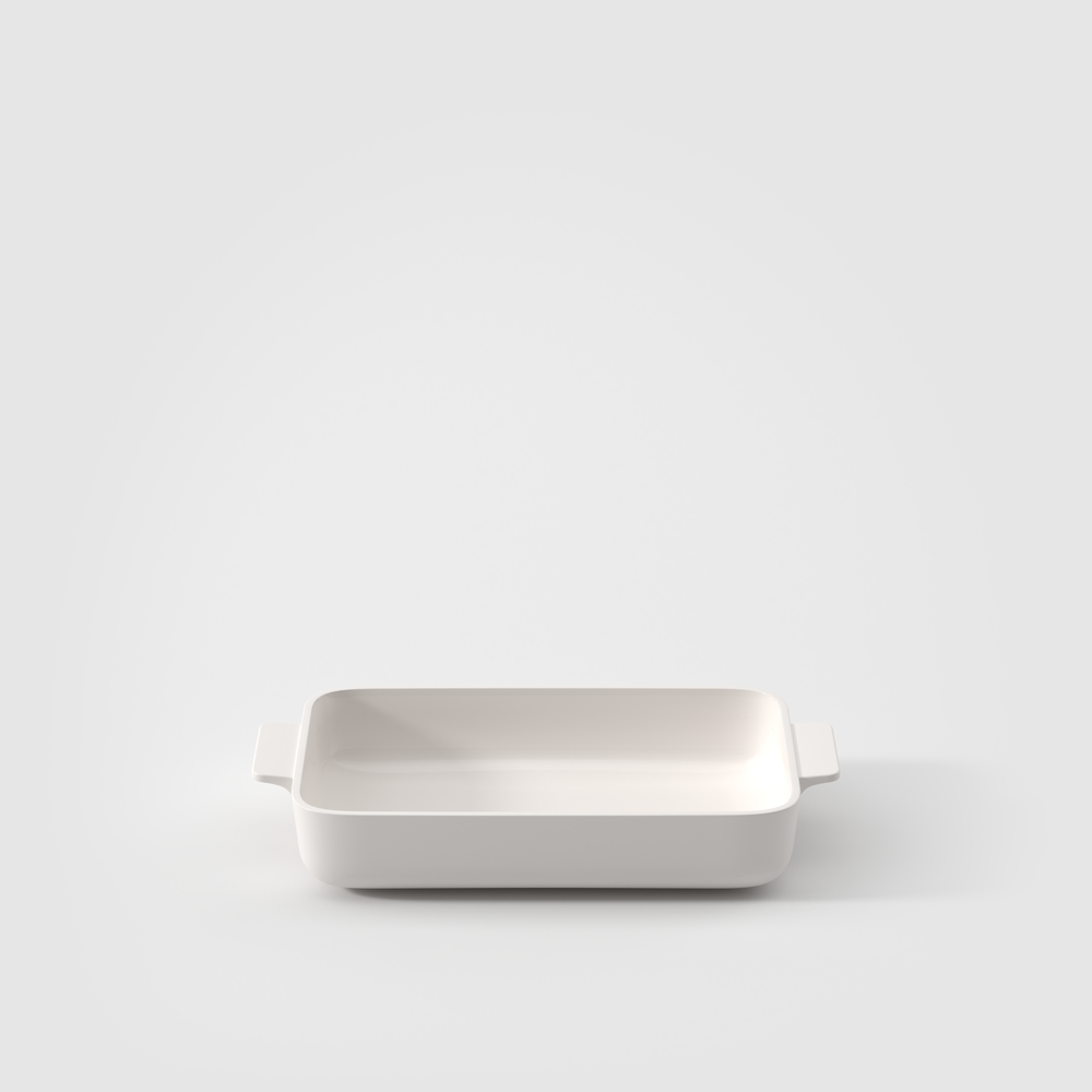 Clever Cooking Rectangular baking dish - White, 13.8'' x 8'', Premium Porcelain