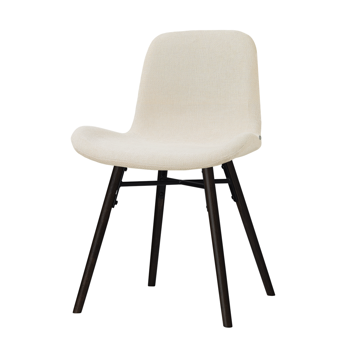 Nolon Nena-Fé Eetkamerstoel Cottonbeige - Zwart Houten Onderstel