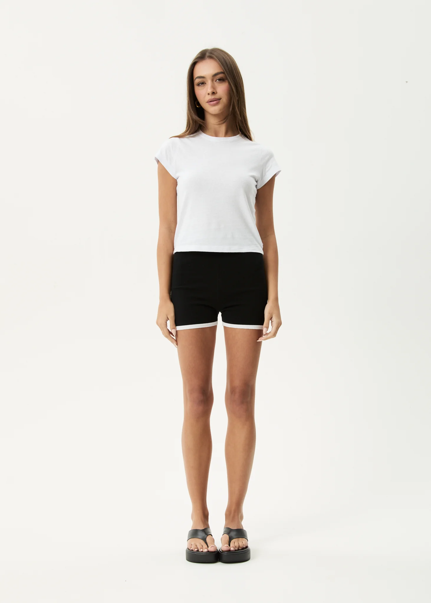AFENDS Womens Set Fire - Knit Short - Black / White