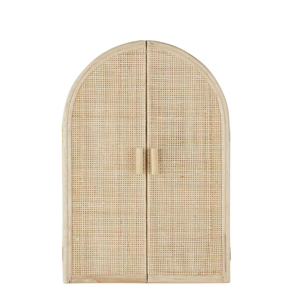 GAETAN - Miroir persiennes en cannage beige 48x71