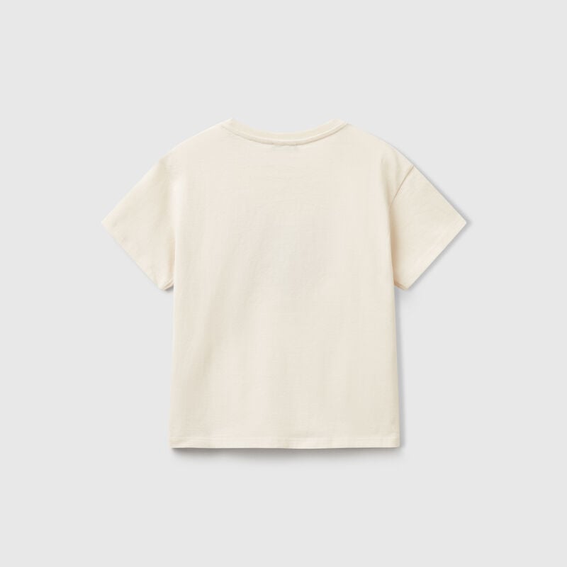 T-shirt with print and sequins