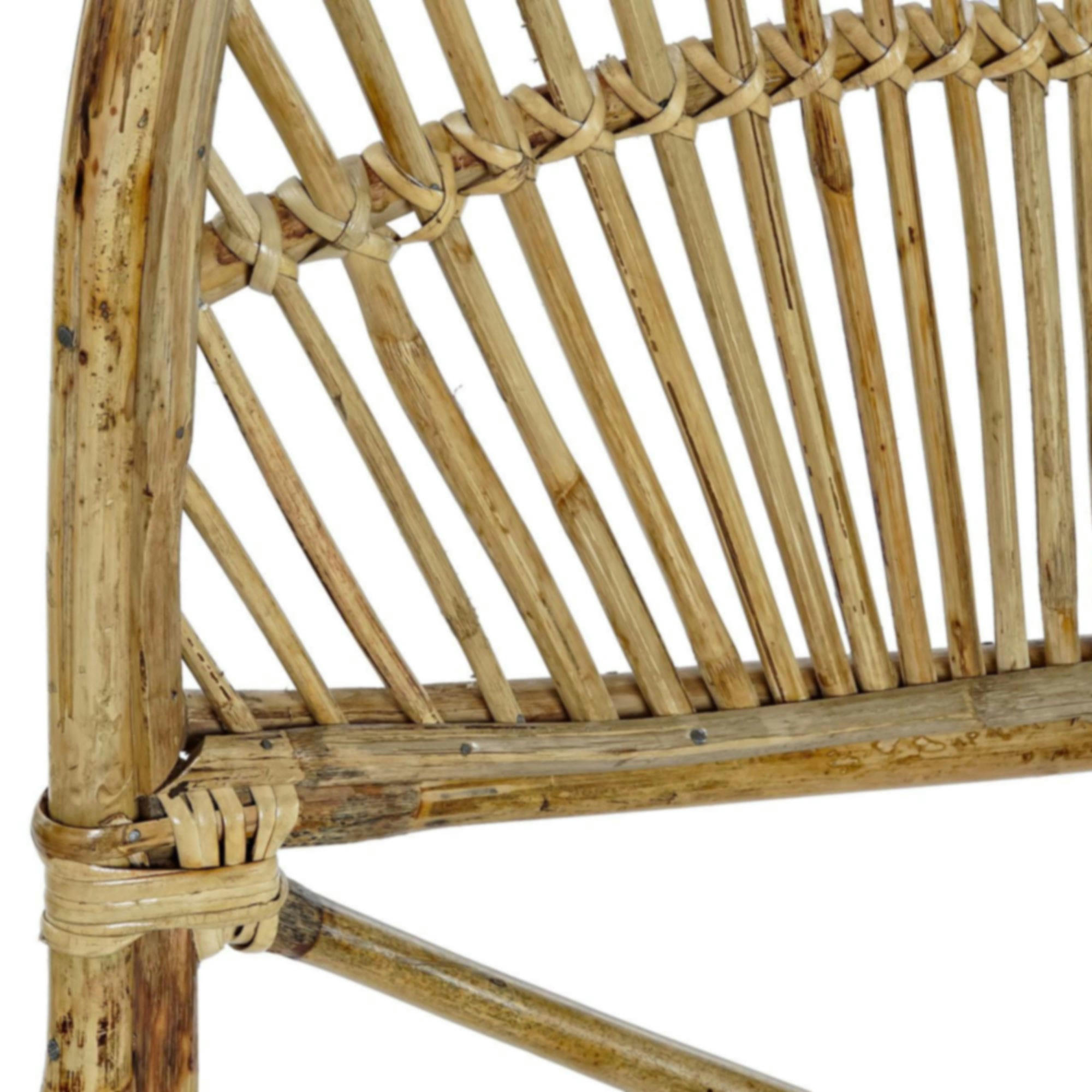 - Tête de lit demi-lune rotin - 180cm