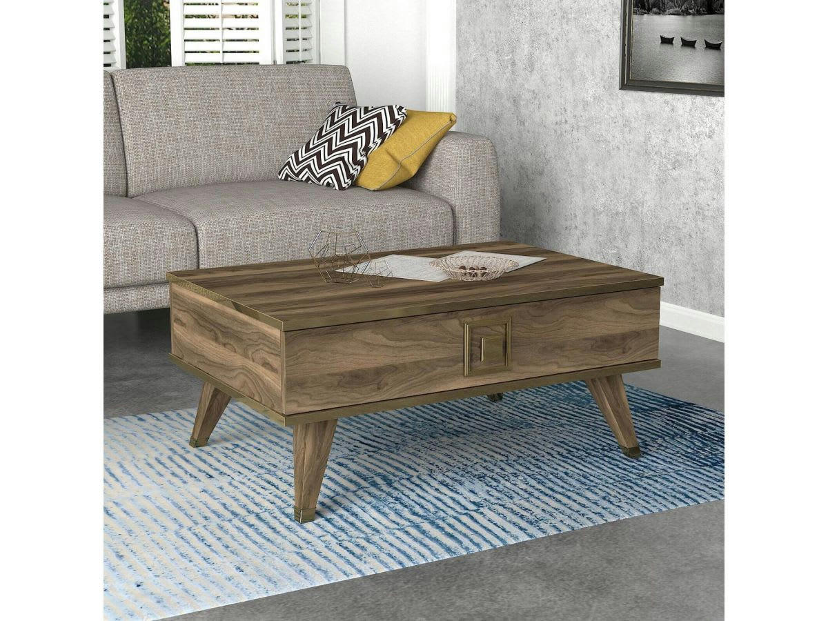 GILTY - GILTY Table basse noyer or