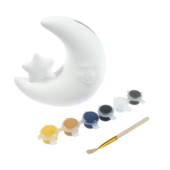 Paint Your Own Moon and Star Money Box