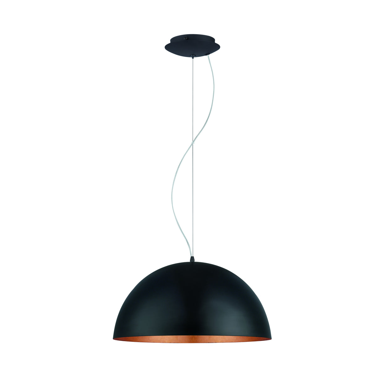 EGLO hanglamp Gaetano 1 - e27 - ø 53 cm - zwart/koper