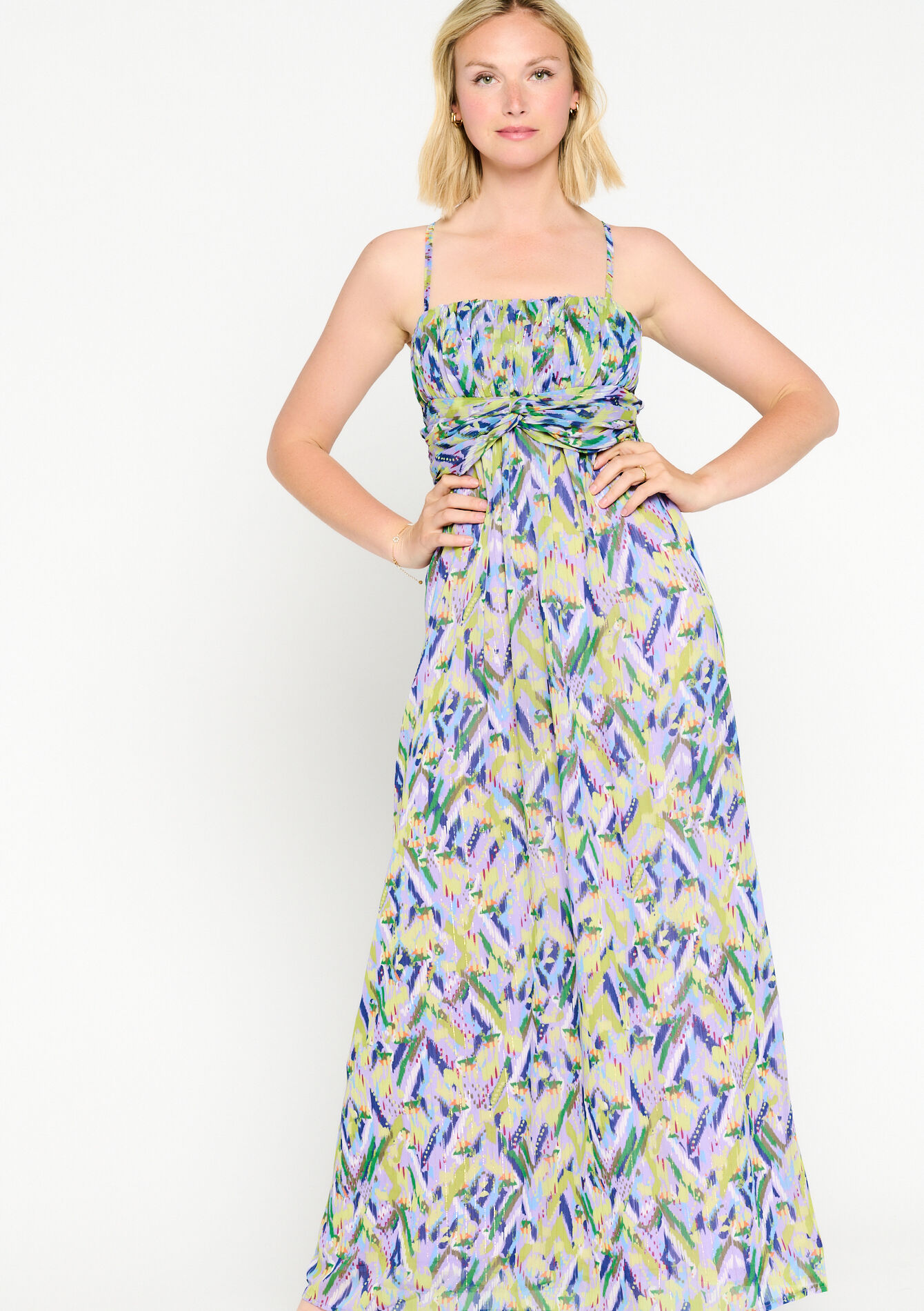Maxi-jurk met ikatprint