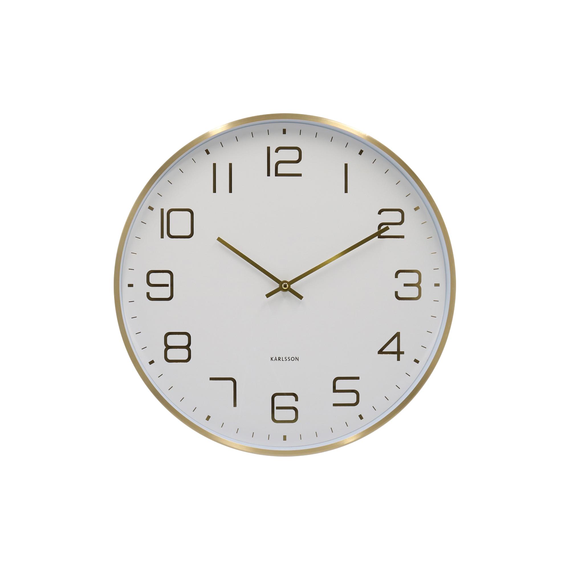 Karlsson wandklok Elegance Glow - wit - Ø40cm
