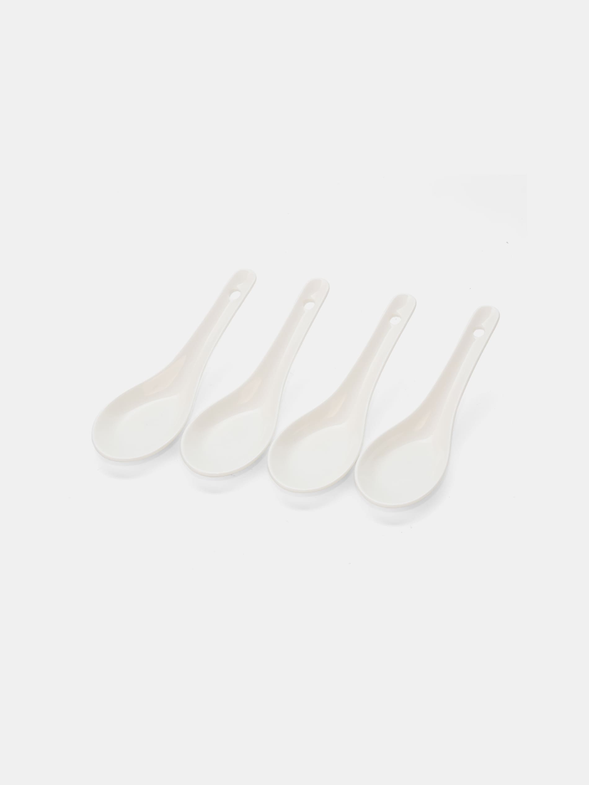 Zestaw 4 ceramicznych łyżek do zupy