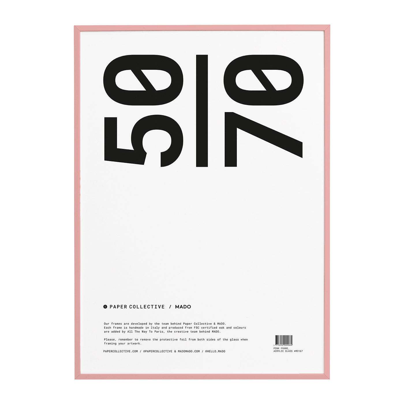 Paper Collective Frame Lijst 50 x 70 cm - Pink Pine