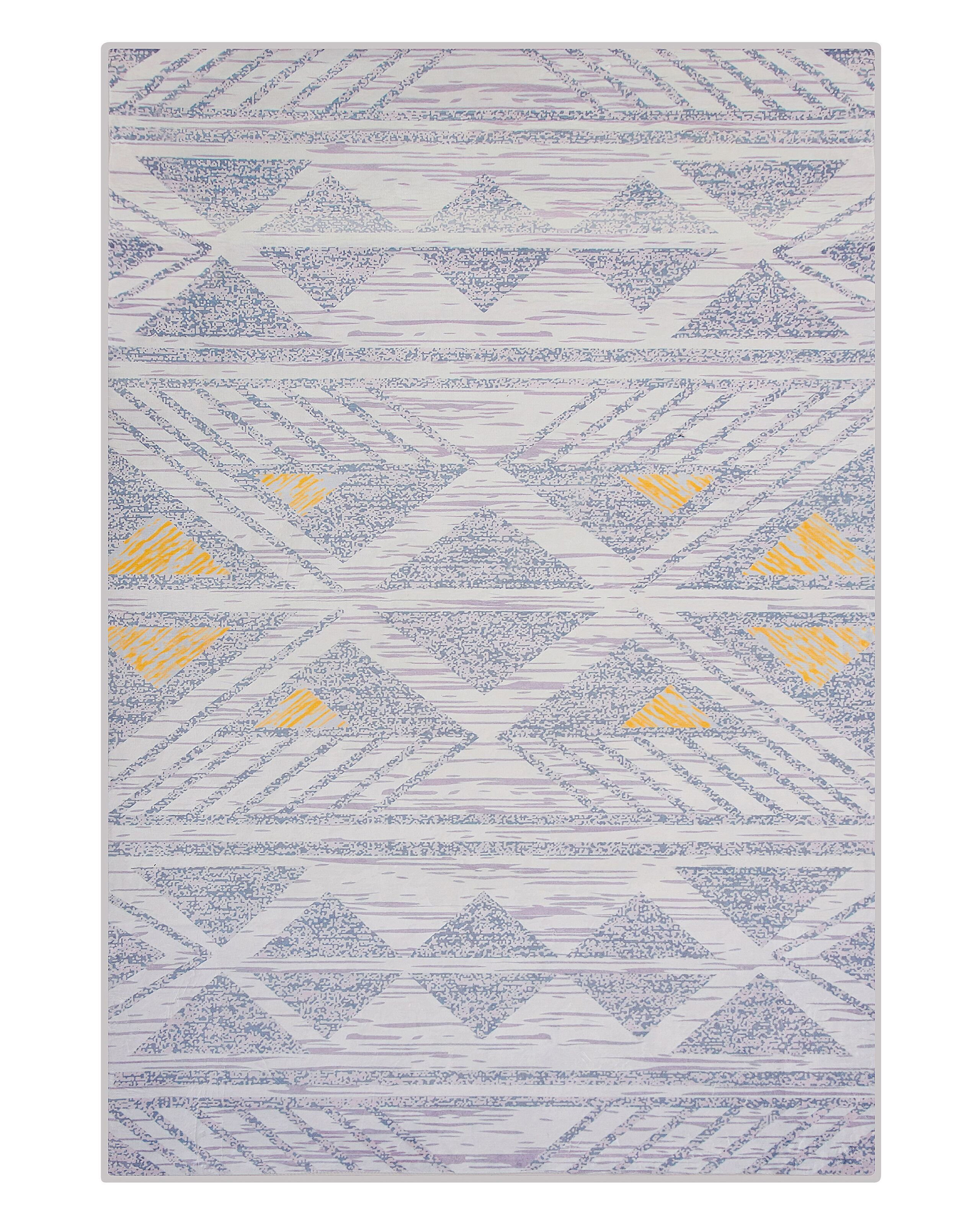 Dywan geometryczny 140x200 cm szaro-żółty