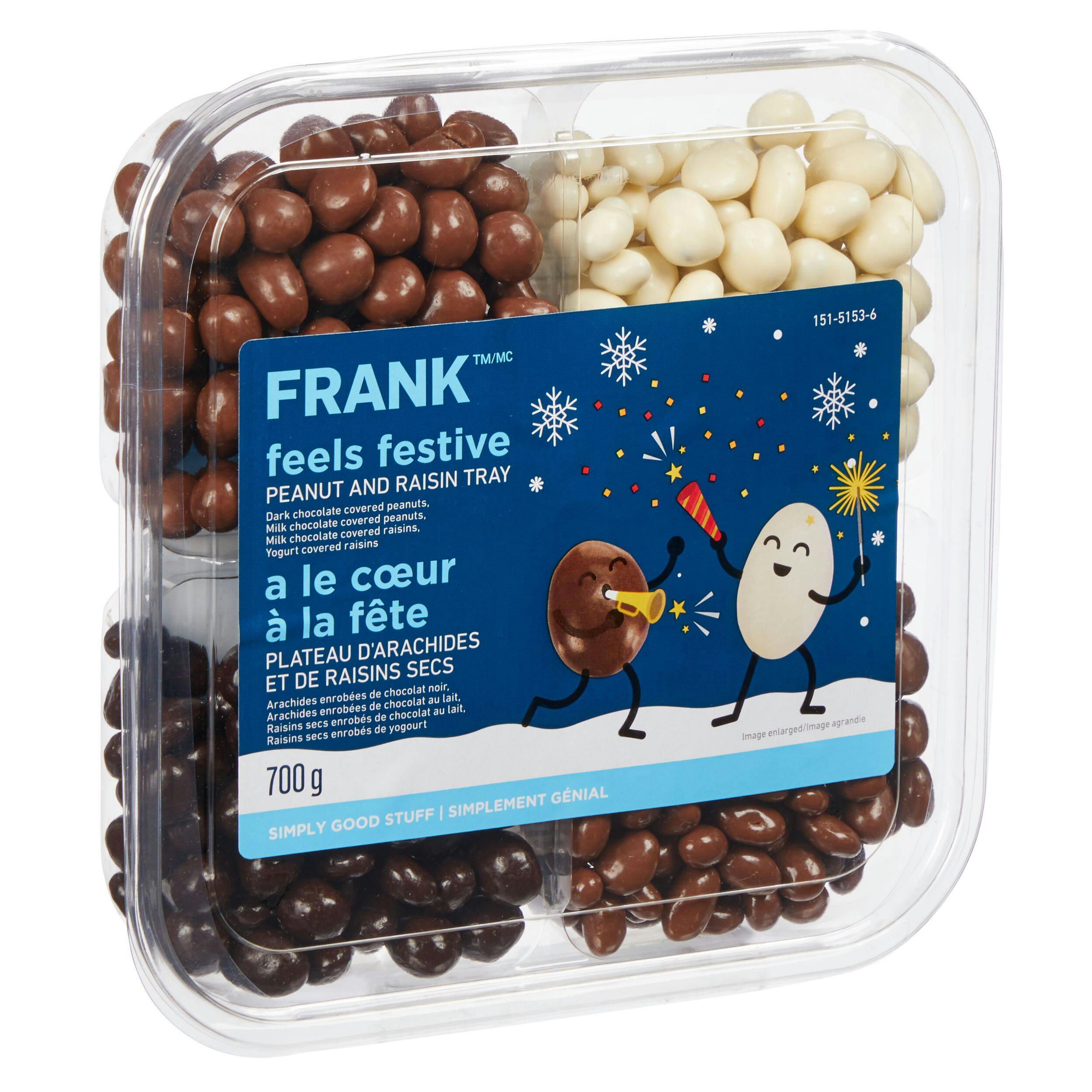 FRANK Covered Raisins & Chocolate Tray, 700-g