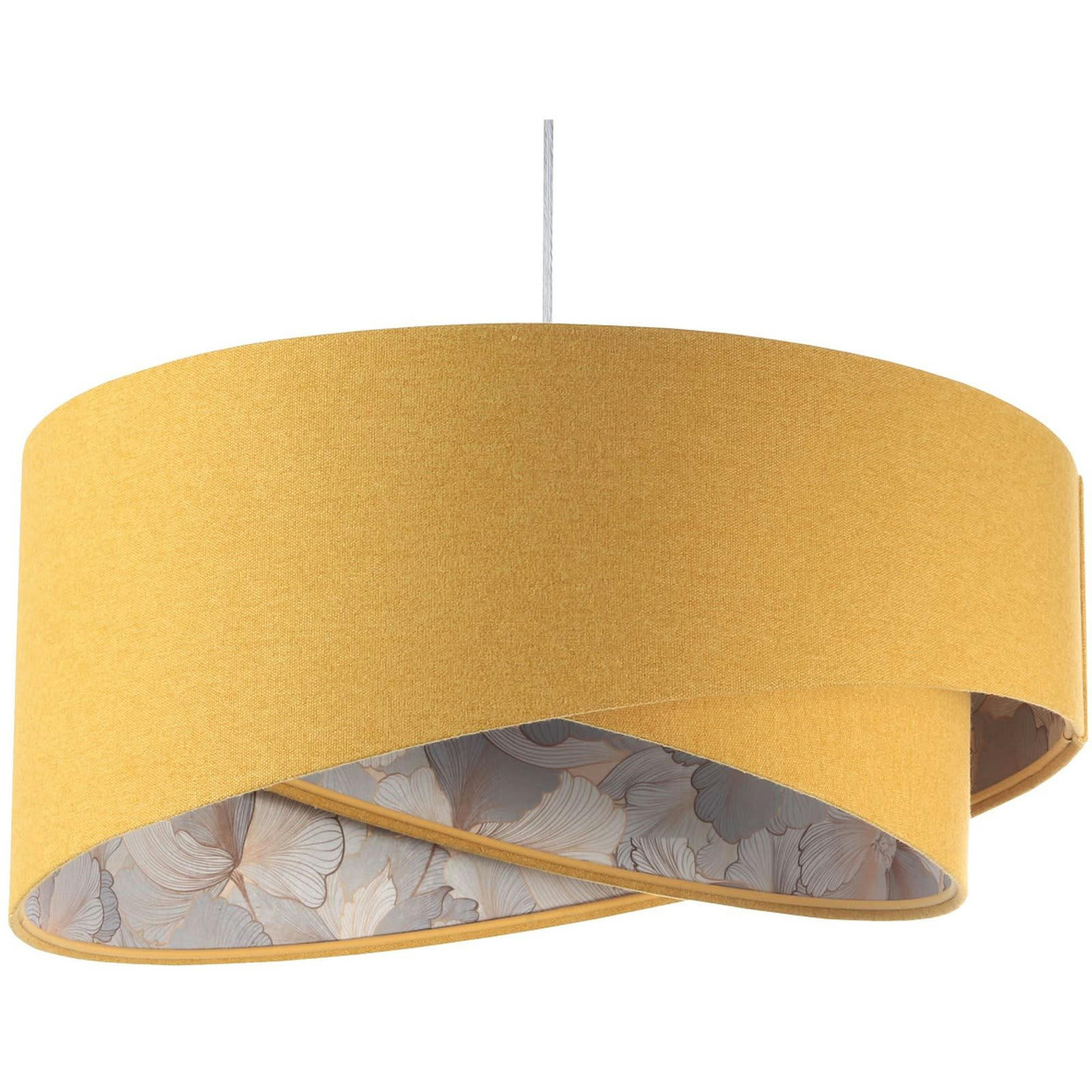 GALAXY - Suspension Tissu Jaune 50x50x23 cm
