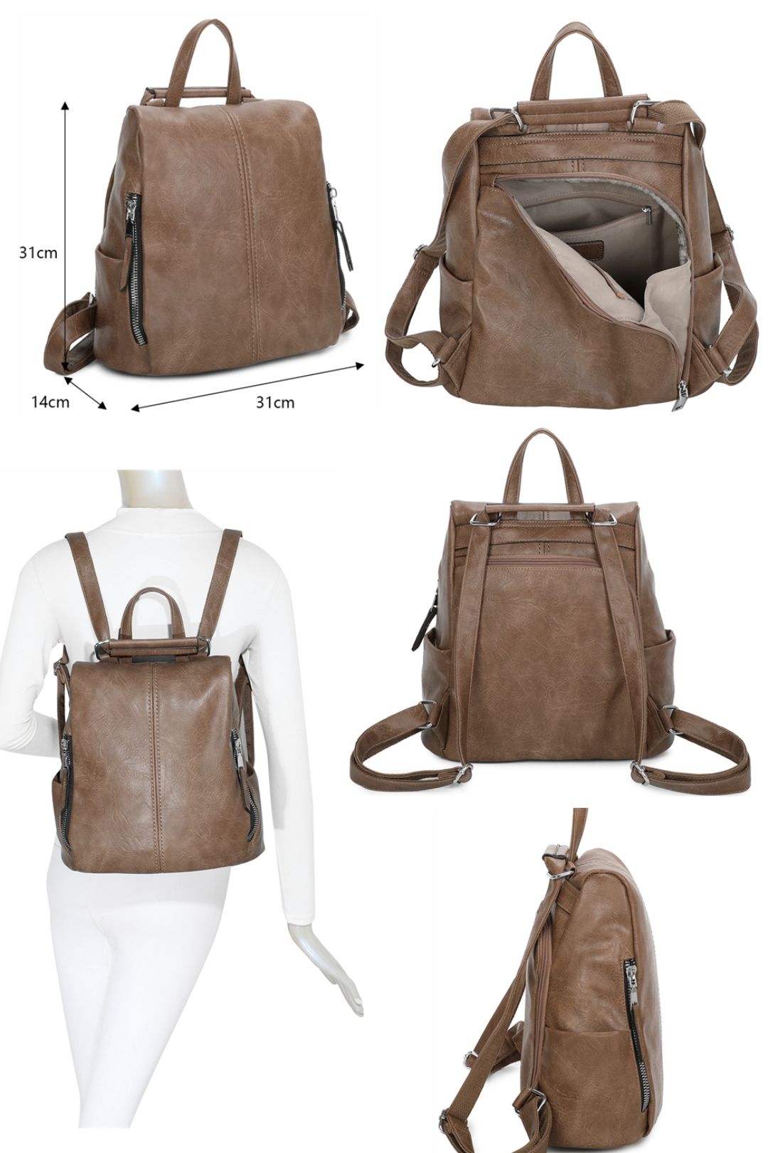 Fontanella Fashion Porter PU Leather Rucksack